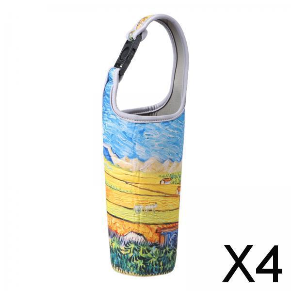 4xTumbler Carrier Holder Pouch Anti Hot Cup Sleeve Beverage Bag Mug Holder