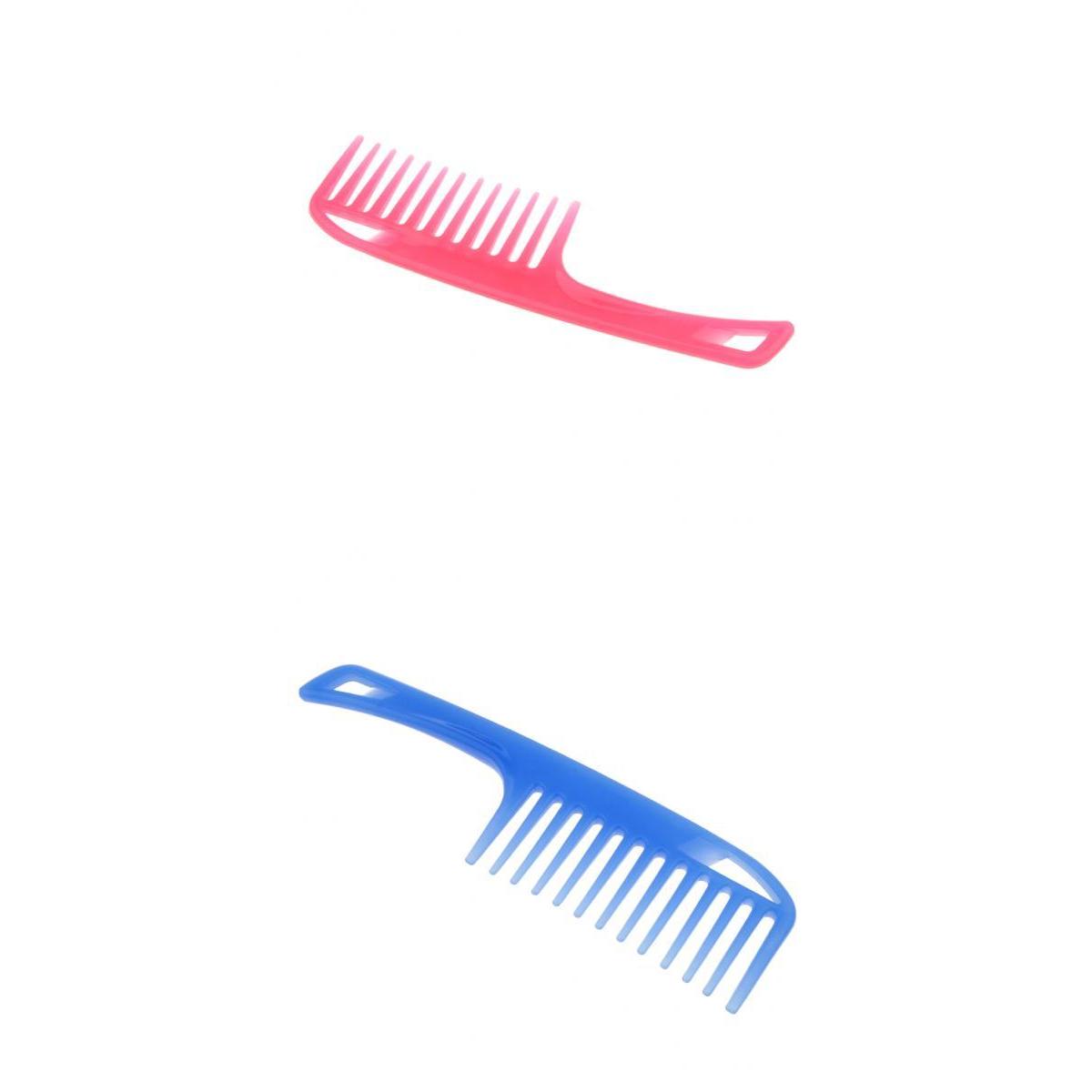 2PCS Detangling Hair Comb Hair Conditioning Comb Wide Tooth Hairbrush Salon