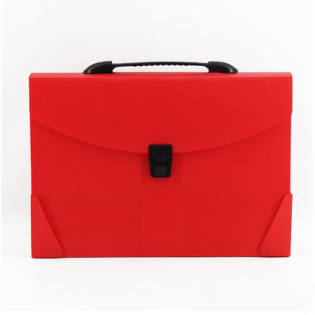 Expanding File Folder Document Storage Bag Filing Letter Organizer Red
