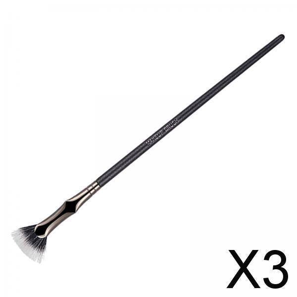 3xEyelash Eyebrow Brush Fan Shape Cosmetic Applicator for Natural Lashes