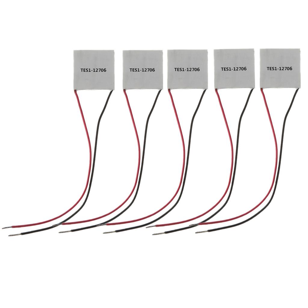 5Pcs Heatsink 30x30mm Thermoelectric Cooler Peltier Plate Module TES1-12706