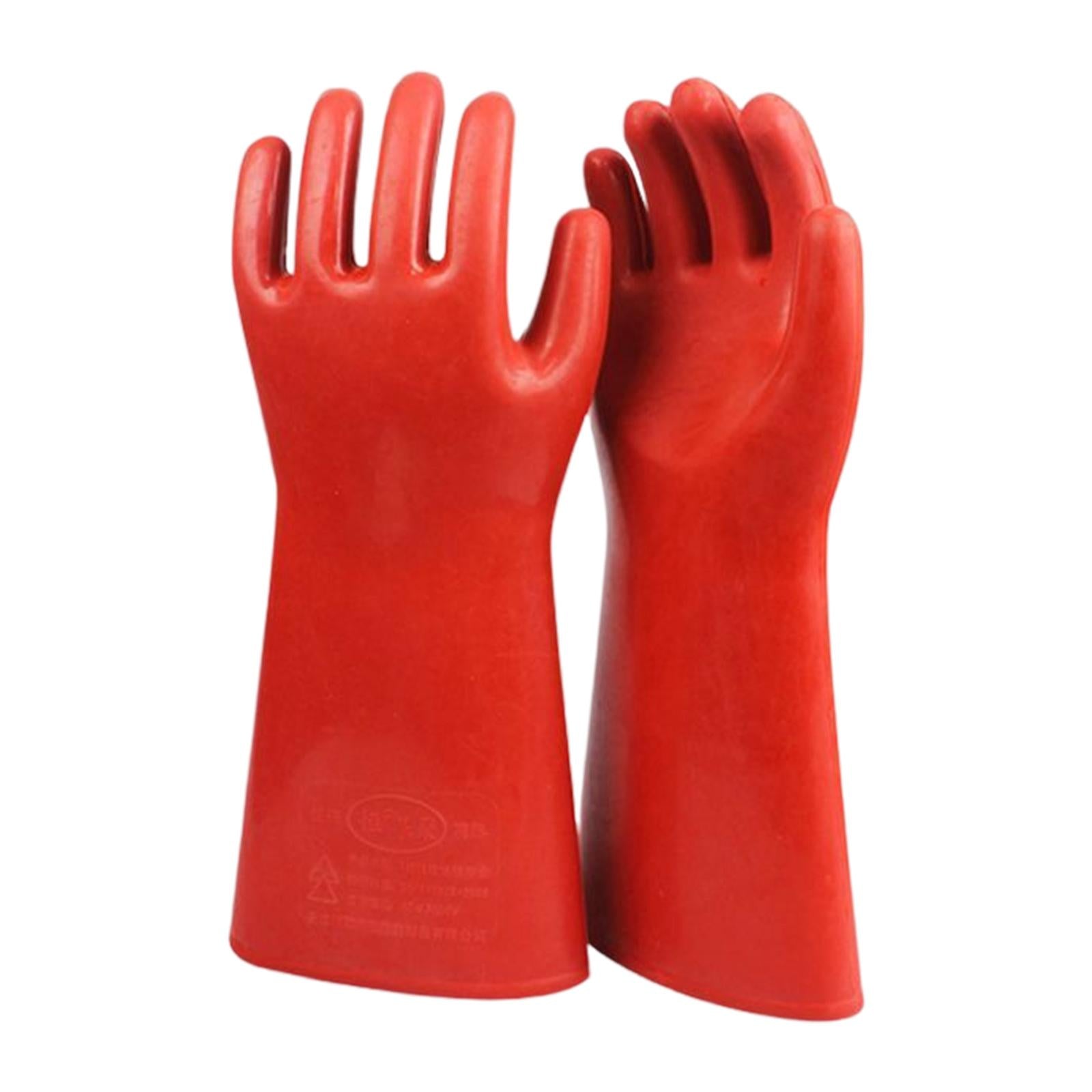 Insulating Gloves Rubber Electrical Protection Waterproof for Man Woman 10kV