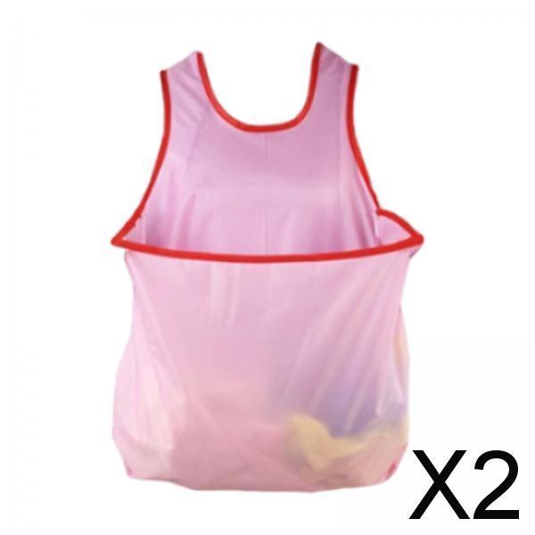 2xLaundry Apron Japanese Style Women Mother Gifts Clothes Apron Waterproof Bib