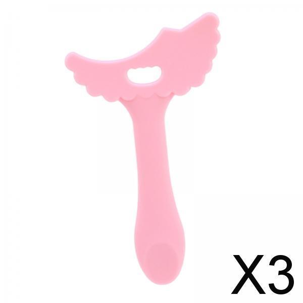 3xSilicone Eyeliner Stencils Applicator Auxiliary Eyeliner Tool for Women Lady Pink 