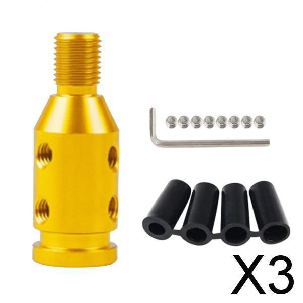 3xAluminum Shift Knob Adapter for BMW/Mini Non Threaded Shifters Golden
