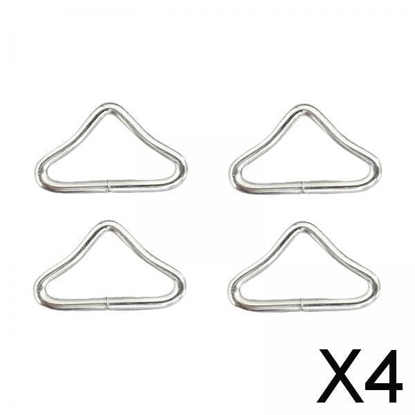 4x4Pcs V Shaped Rings Triangle Ring Buckles for Kids Trampoline Outdoor Repair no Straps