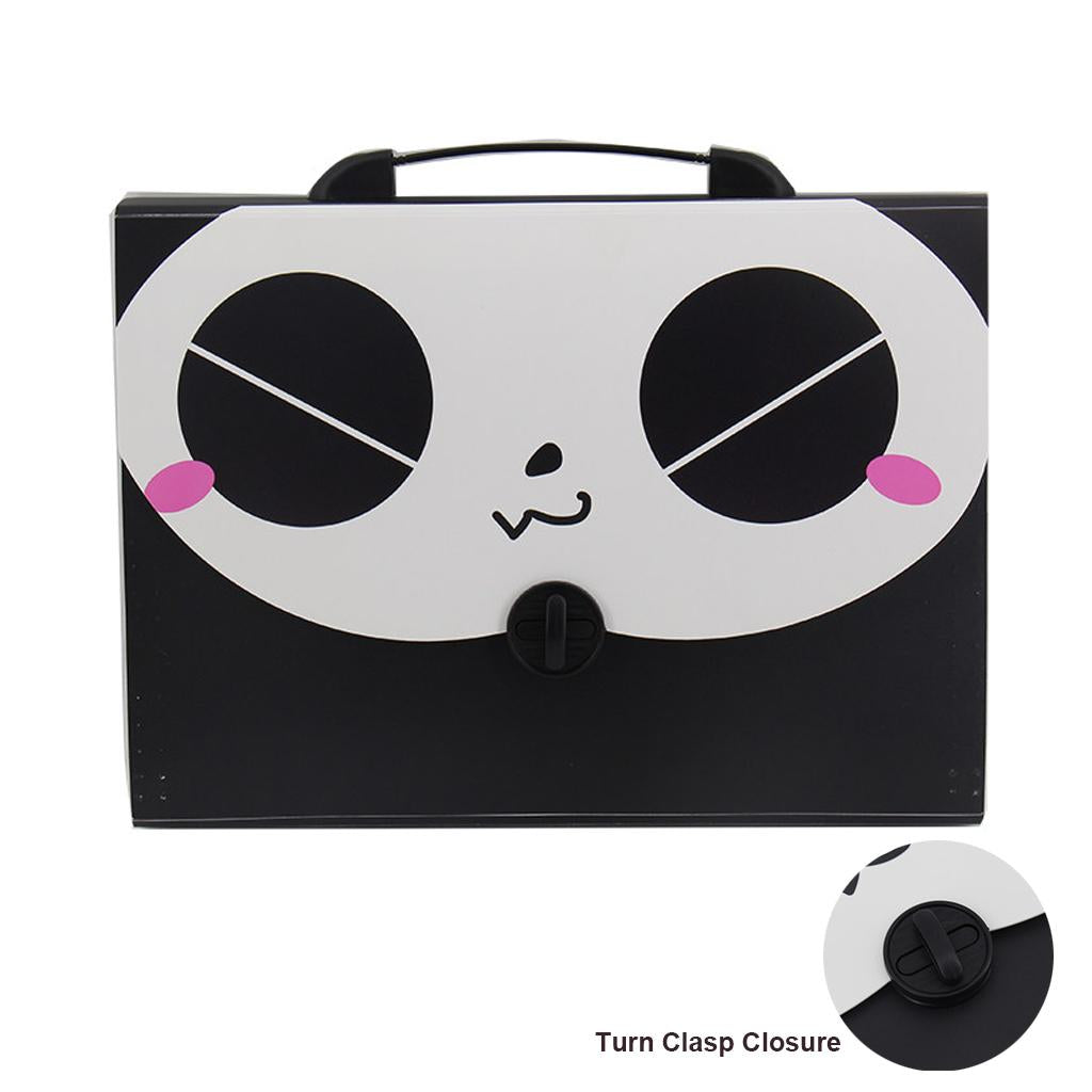 13 Layers File Organizer Expanding Folder A4 Document Holder Bag Black Panda