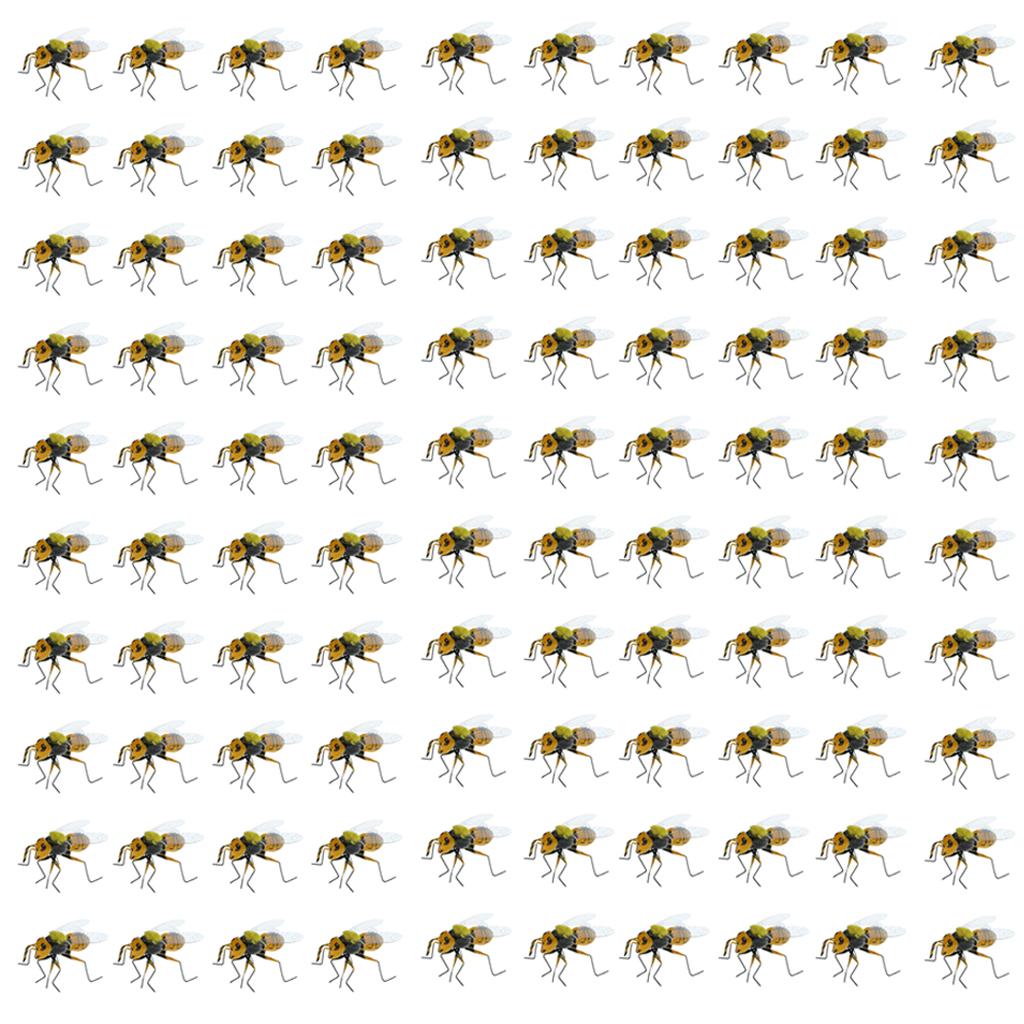 100 Pieces Realistic Bee Insect Pot Hangers Fridge Magnet Home Garden Decor