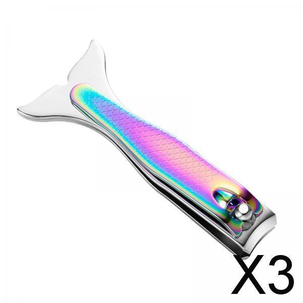 3xMermaid Nail Clippers for Fingernails Toenails Manicure Pedicure Care Adult L