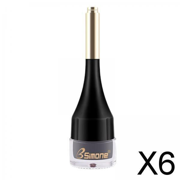 6xEyebrow Gel Waterproof Long Lasting Makeup Tattoo for Full Eyebrow Makeup Gray Black