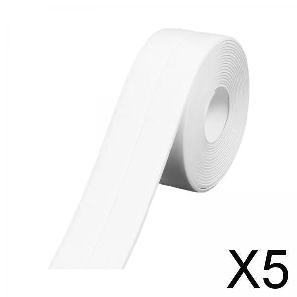5xBath Sealing Tape Strip Waterproof Wall Sticker for Bathroom Kitchen Bathtub 1.5mx3.8cm