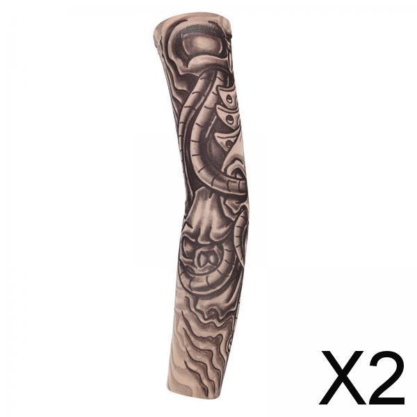 2xUnisex Cooling Arm Sleeves Tattoo Cover up for Walking Basketball Tennis P