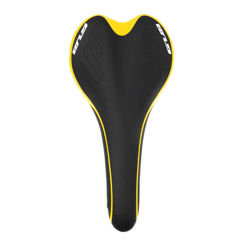 Unisex Bicycle Saddle Cycling MTB Road Bike Front Seat Cushion Black yellow
