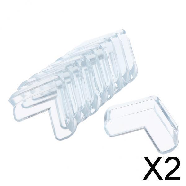 2x10Pack Furniture Corner Protector Baby Proofing Corner Guard Bumper Clear