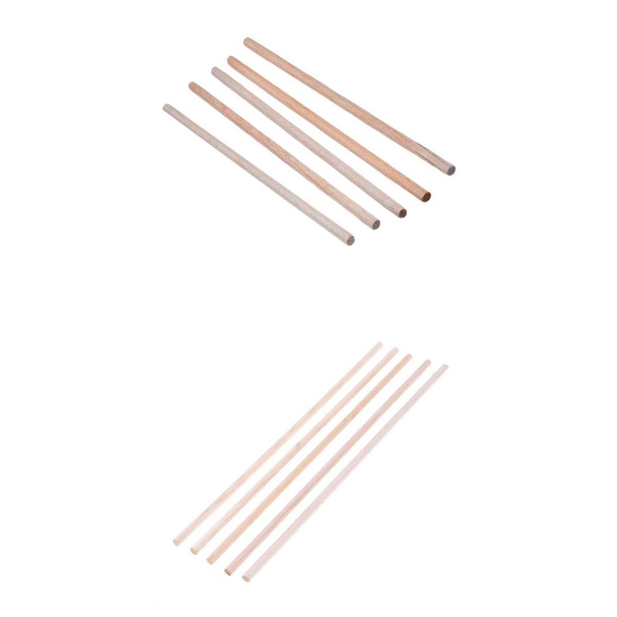 10pcs 250mm Craft Sticks Round Rod Balsa Wood Bar Hobby Model DIY Accessory