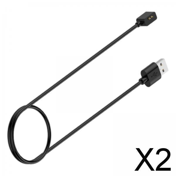 2xUSB Charging Cable Smart Bracelet Black for Redmi Smart Band Pro Accessories 55mm