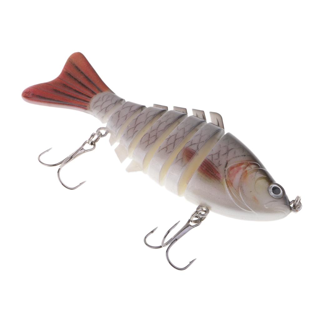 Multi Sections 7 Segments Fishing Lure Treble Hook 3D Eyes Hard Baits 02