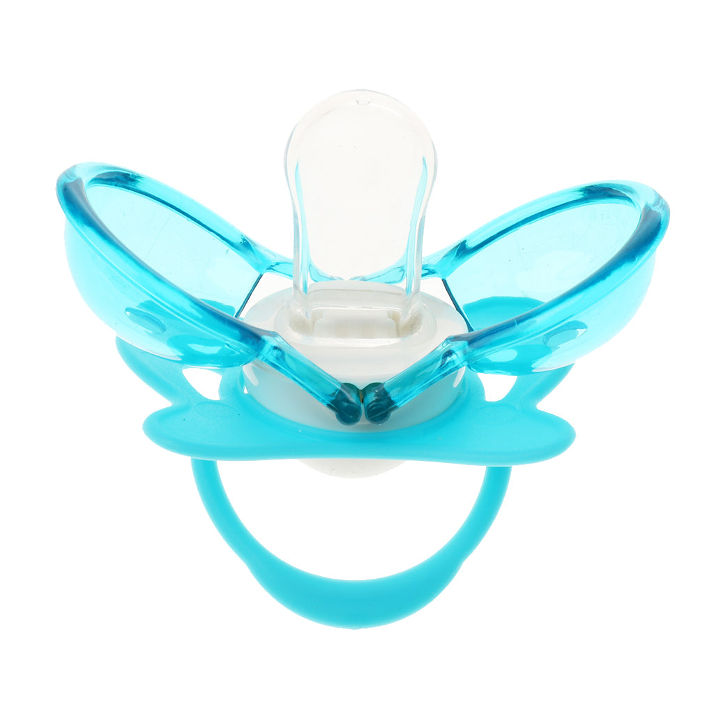 Silicone Nipple Soother Pacifier Baby Orthodontic Dummy BPA FREE 5-8M Blue