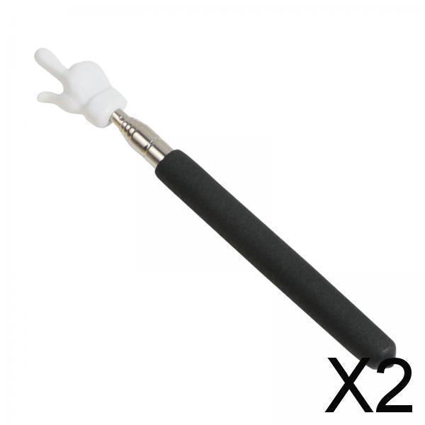 2xHand Pointer Accs Portable Teacher Pointer Finger Design for Home Whiteboard Black