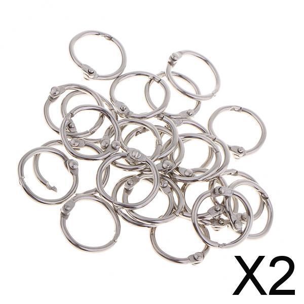 2x10/20/30 Sets Book Ring Small Loose Leaf Binder Rings Keychain Key Ring 14mm