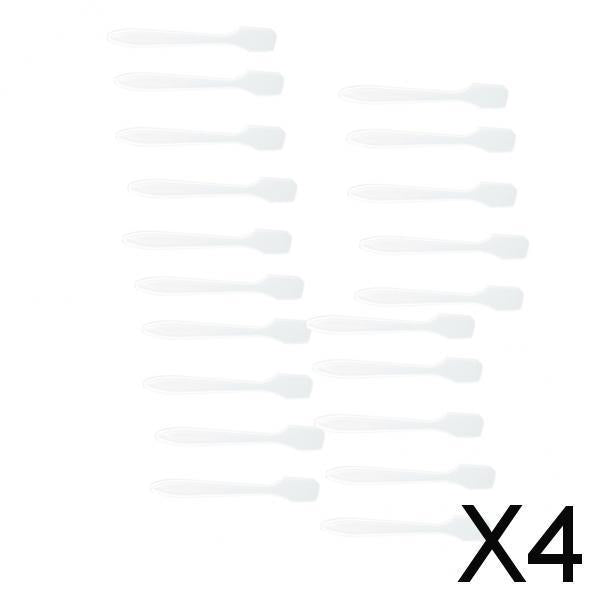 4x100Pcs Facial Cream Mask Spoon Cosmetic Spatula Women Beauty Tool Clear
