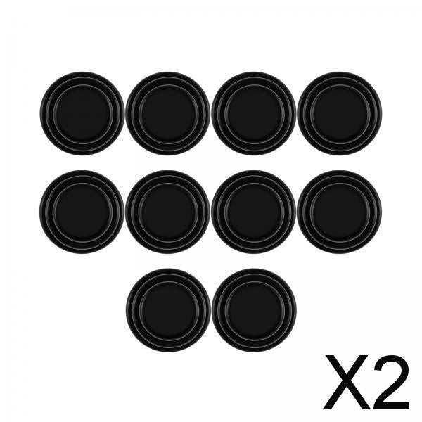 2x10Pcs Car Door Anti Collision Gasket Universal Decorative for Truck Black