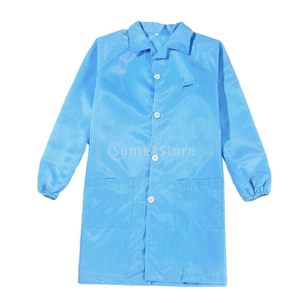 Protective Overall Dustproof Anti-static Workwear  XL Blue