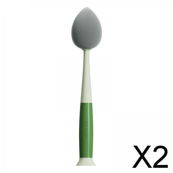 2xBottle Cleaning Brush Cleaning Sponge Portable Practical for Cups Mugs Glass Green