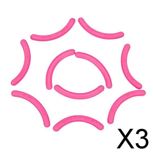 3xSilicone Strips for False Eye Lash Extension Show Display Stand Holder Pink