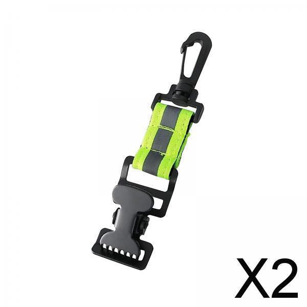 2xFirefighter Glove Strap for Welding Gloves 2 Clips Outdoor Tool Turnout Gear Green