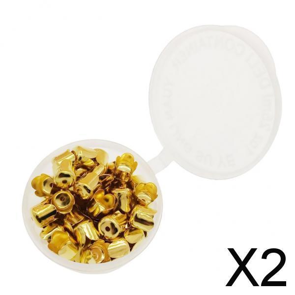 2x160pc plated Bead Caps Flower Tassel end beads Necklace Jewelry DIY gold