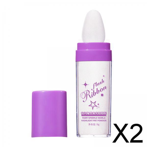 2xBrightener Stick Fairy Cosmetics Glow Smooth Body Glitter for Face Body white