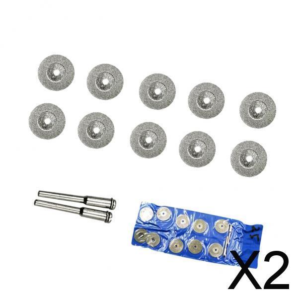 2x10 Pcs Diamond Cutting Discs Drill Bit For Rotary Tool 16mm without holes