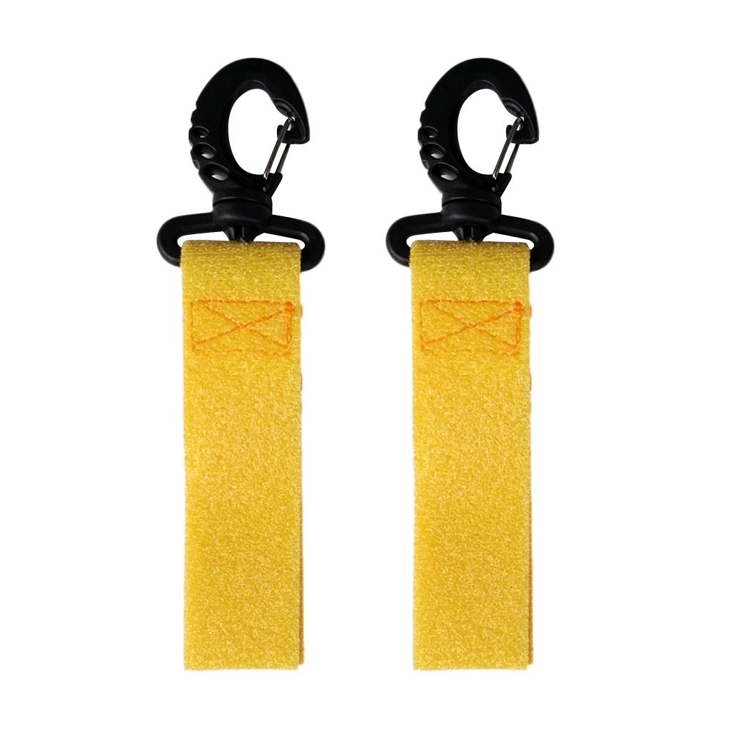 2 Pieces Kayak Paddle Clips Paddle Holder Paddle Keeper No Drilling Yellow
