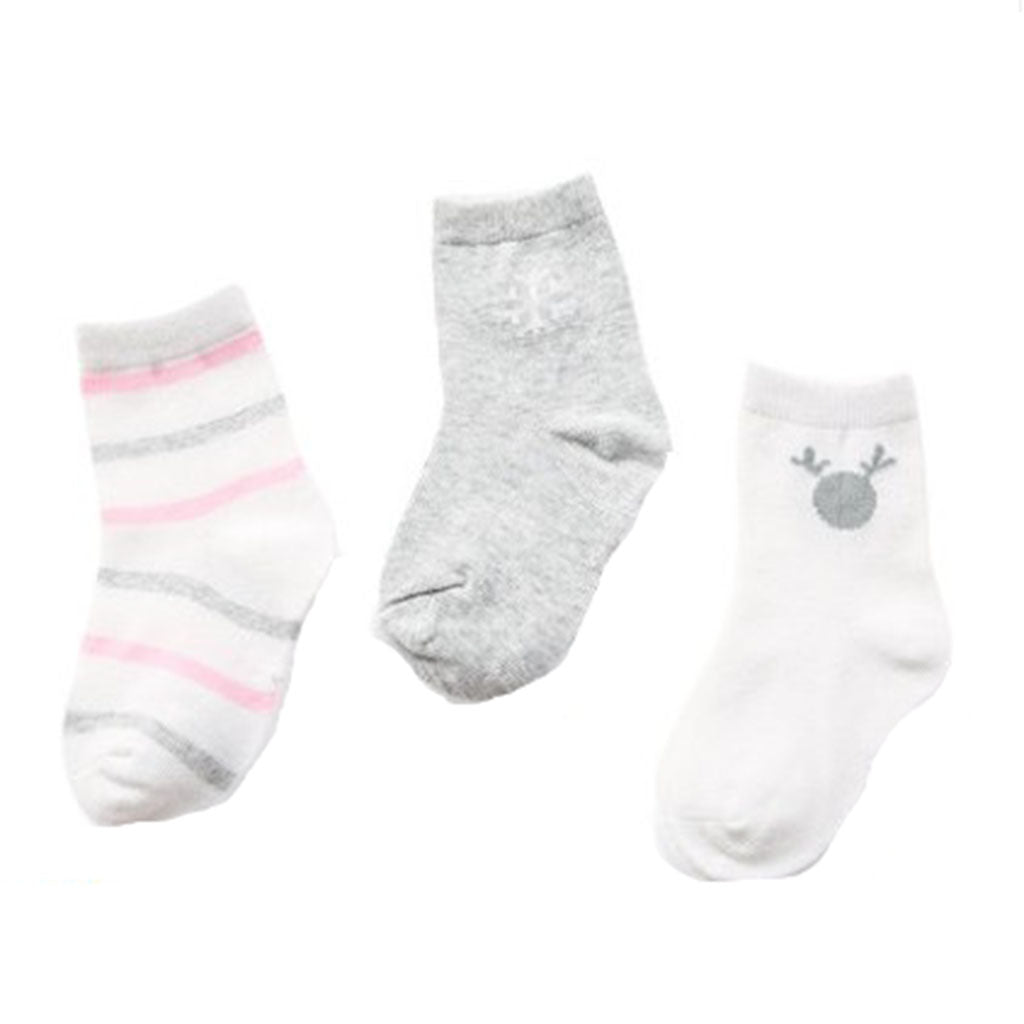 Newborn Baby Socks Spring and Autumn Middle Tube Child Socks Gray