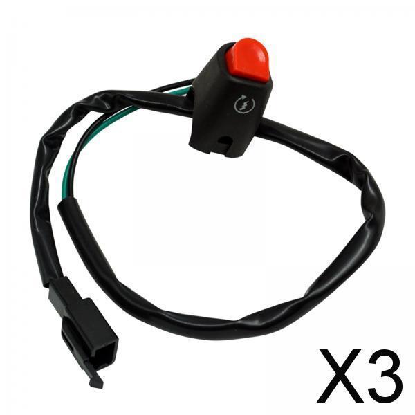 3xMotorcycle Modification Start Ignition Switch Handlebar Mount Durable Sturdy