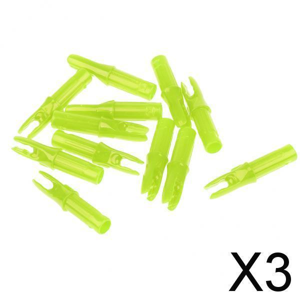3x12 Pieces Plastic Archery Arrow Nocks for Arrows ID 6.2mm Yellow
