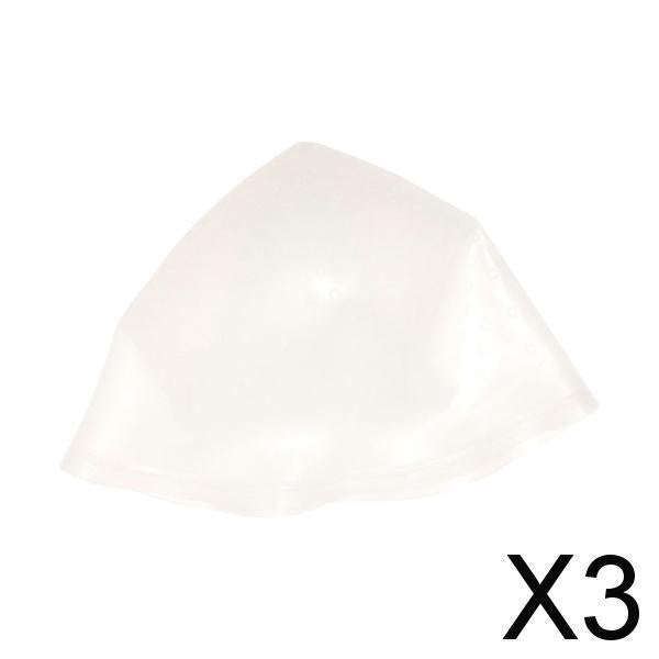 3xSilicone Highlighting Cap Hair Dye Coloring Hat Adjustable DIY Reusable Soft White
