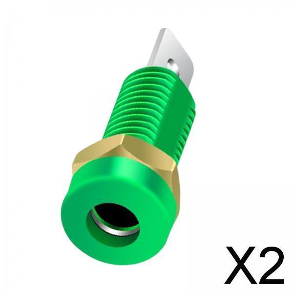 2x4mm Banana Socket Copper Terminal Post Banana Plug Accessory Premium Green