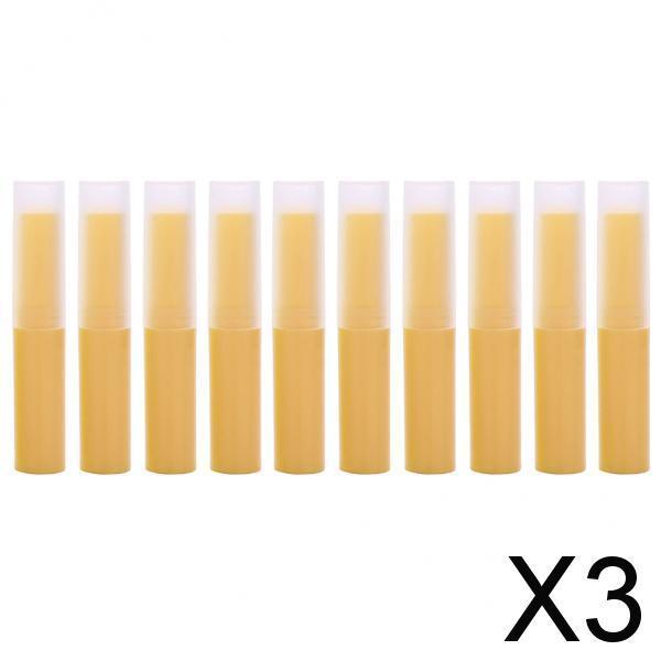 3x10Pcs Empty Lipstick Tubes Lip Balm Containers DIY Makeup Tools Yellow