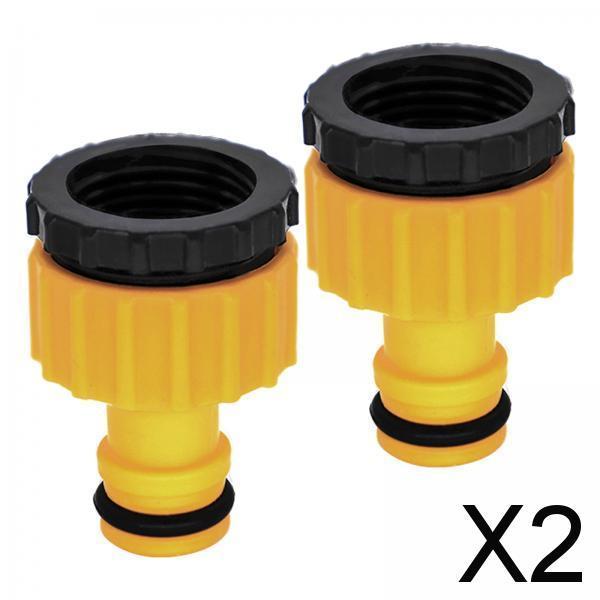 2x2x Hose Tap Connectors 3/4 1/2" Threaded Faucet Adapter for Lawn Patio Home"