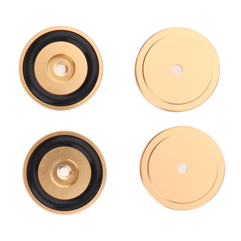 4x 40*10mm Aluminum Isolation Feet Pad Stand Base For CD Turntable Radio AMP Gold