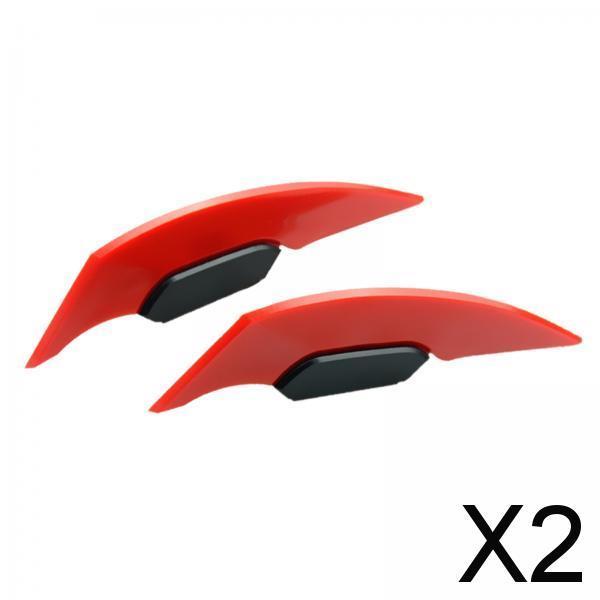 2xMotorcycle Winglet Aerodynamic Spoiler Wing Fit for Electric Motorcycles Red