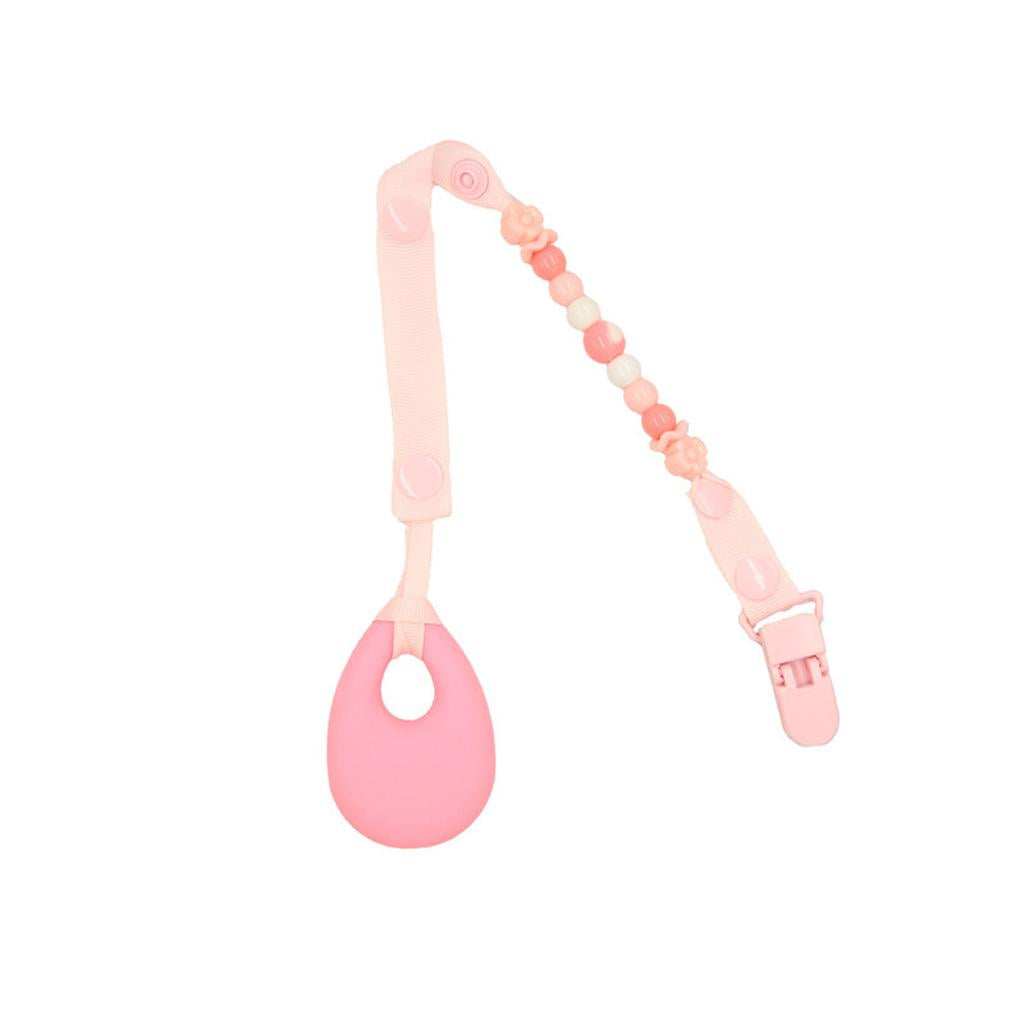 Baby Teething Necklace Kids Teether Nursing Beads Pendant Teardrop Pink