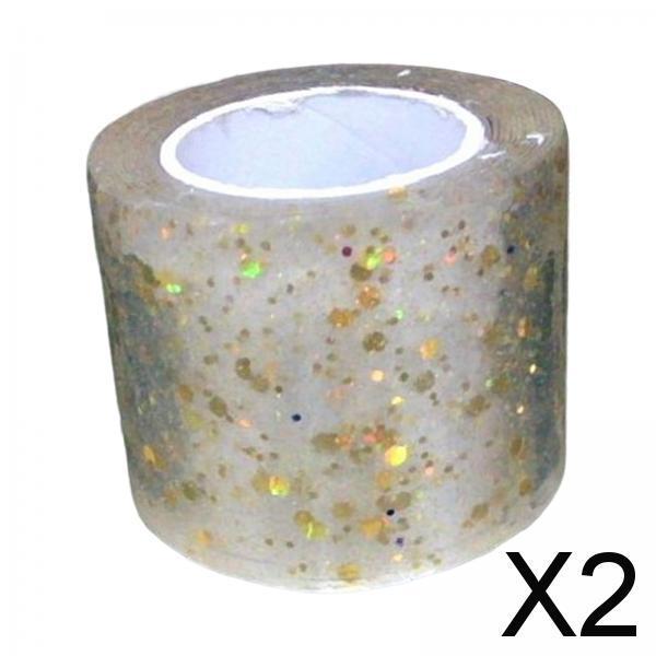 2xNano Glitter Tape Traceless Reusable for Pinch Toy Making Home Handmade Ball 0.7mmx3cmx2m