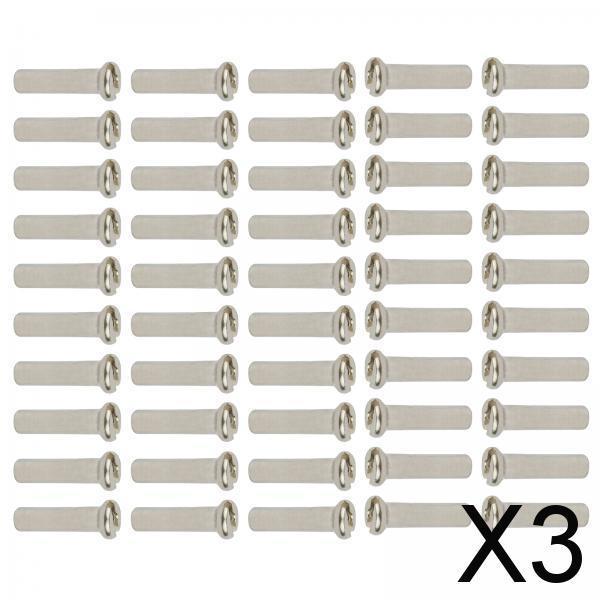 3x50Pcs Bike Spoke Nipples Spoke Decoration End Tips Nipples Bicycle Spoke Cap 16mm 14G Argent  