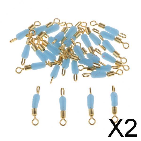 2x30pcs Quick Change Fishing Swivels Clips Pins Fast Link Line Connector 15mm