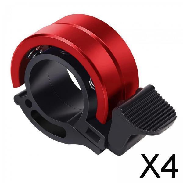 4xBike Bell Small Bicycle Warning Bell Waterproof Loud Sound Cycle Accessories Red