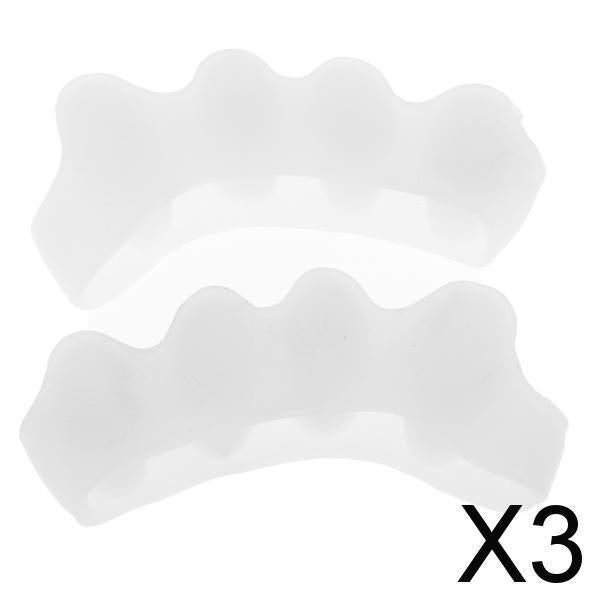 3x4 Holes Silicone Toe Separators Pain Relief Rubber Spacers Nail Polish Tools