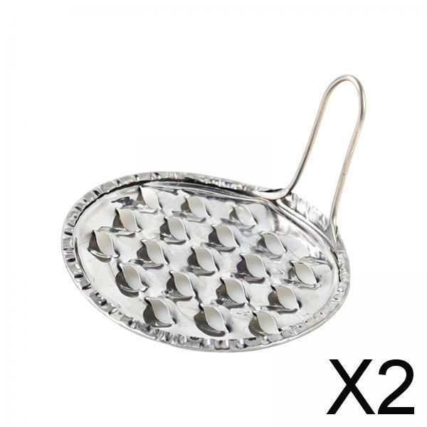 2xJelly Scraper Metal Manual Kitchen Scratch Grater for Jelly Noodles Potatoes Coarse mesh